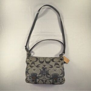Coach - Poppy Grey Silver Hippie Crossbody Double Pocket Multi Strap C1276-18980